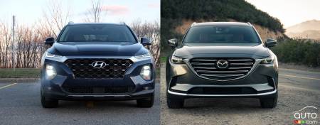 Comparaison : Hyundai Santa Fe 2019 vs Mazda CX-9 2019